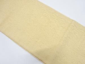 リサイクル　ふくれ織　更紗模様織り出し全通袋帯